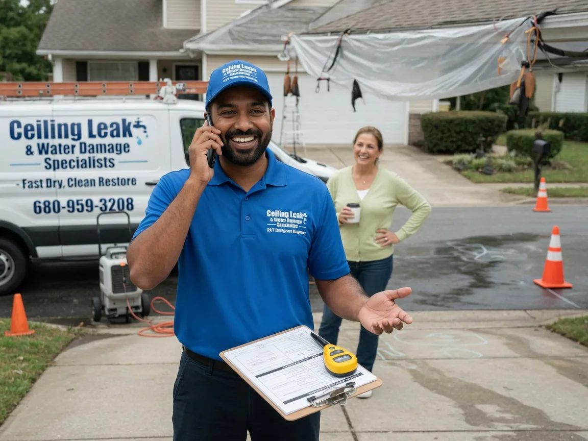 Ceiling Leak Cleanup Fischer, TX FAQs